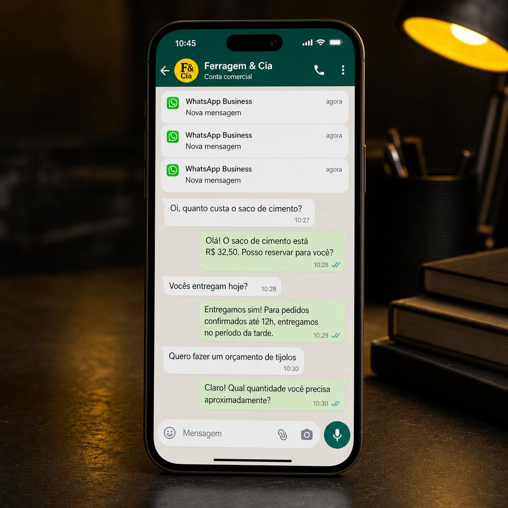 WhatsApp recebendo leads